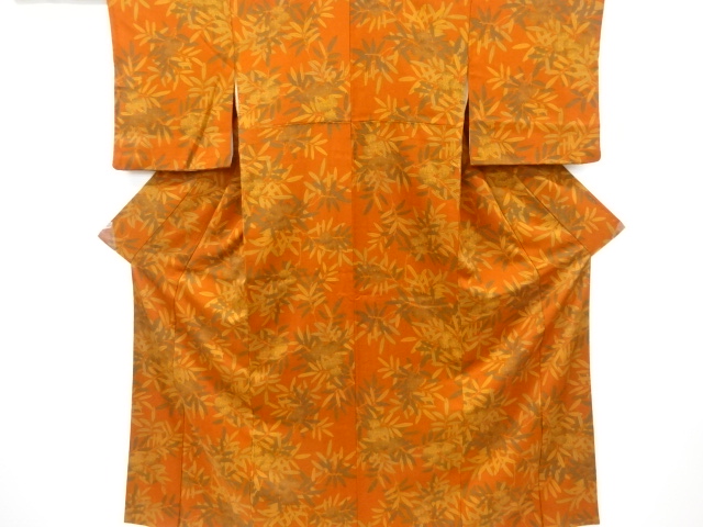 JAPANESE KIMONO / VINTAGE KOMON KIMONO / SILK / FLORAL PLANTS